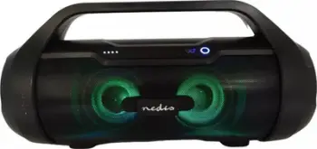 Altoparlant portativ Nedis Party Boombox, Bluetooth, 80W, IPX5, i zi