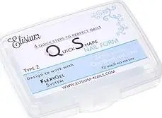 Forma për thonj Elisium Quick Shape Type 2, për FlexyGel, 24 copë, transparente