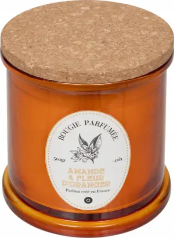 Qiri aromatik Atmosphera Hapo, 500g, kavanoz qelqi me kapak bajame, ngjyrë amber