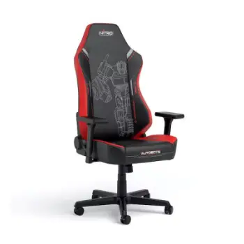 Karrige gaming Nitro Concepts X1000 Transformers Autobots Edition, mbështetëse 3D, lëkurë PU, e zezë e kuqe
