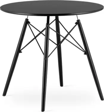 Tavolinë kafeje TodI Round, 80cm, MDF, e zezë