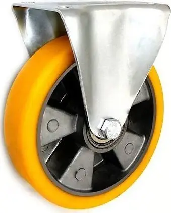Rrotë industriale ZABI A53P, alumin poliuretani, 180mm, me mbajtëse fikse