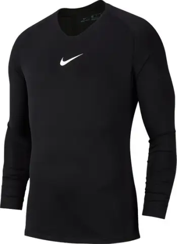 Bluzë futbolli Nike Dry Park First Layer JSY LS M AV2609-010, Dri FIT, e zezë