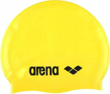 Kapelë noti Arena Classic, silikoni, për të rritur, e verdhë
