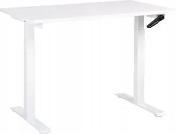 Tavolinë zyre DESTINES Manual Adjustable, 120x72cm, rregullim manual i lartësisë, e bardhë