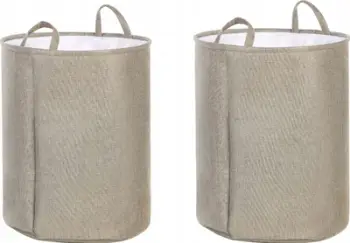 Set shporta rrobash SAMTI, 2 copë, poliester, bezhë