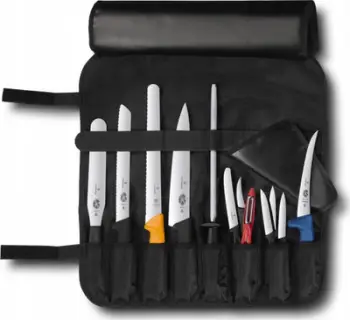 Çantë rrotulluese për thika Victorinox, profesionale, materiale sintetike, e zezë