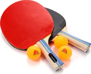 Set pingpongu Meteor, 2 paleta, 3 topa, portokalli