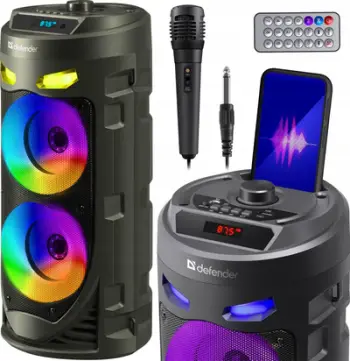 Kutizë muzikore pa tela Defender CRASHBOOM, 16W, Bluetooth, e zezë