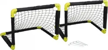 Porta futbolli për fëmijë, set 2 copë, 55 cm, verdhë e zezë