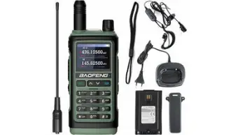 Radio portative Baofeng UV-17E, 5W, dy bandë, jeshile