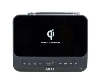 Radio orë Aiwa AKAI ACRB-1000, Bluetooth, karikim wireless, e zezë