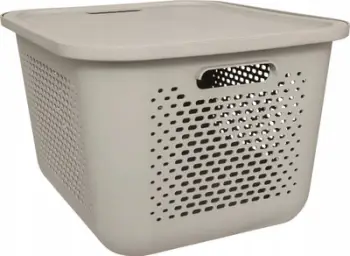 Shportë rrobash 5five Aera, 19.6L, me kapak tekstili, gri