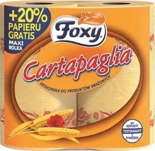 Peshqir kuzhine Foxy Cartapaglia, 2 role, celulozë e virgjër, maxi