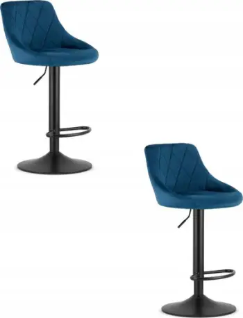 Karrige bar Furniture Moskała Roma, lartësi e rregullueshme, velur, e verdhë black