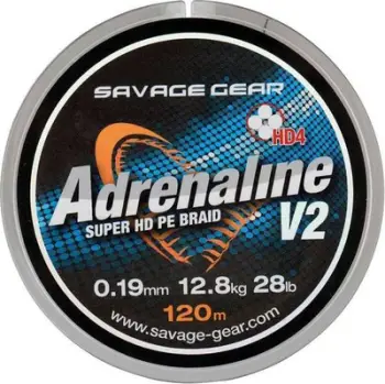 Linjë peshkimi HD4 Adrenaline V2 Braid, 120m, gri