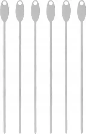 Shkopinj grilli Mustang, 30 cm, set 6 copë, ngjyrë argjendi