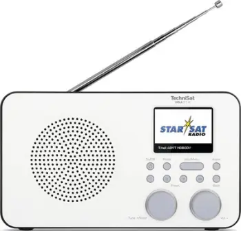 Radio portative TechniSat Viola 2 C IR, internet radio DAB+ FM, ekran 2.4", e bardhë
