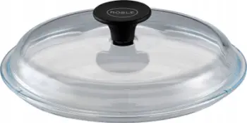 Kapak xhami Cadini Roesle 24cm, borosilikat, rezistent deri 230°C, transparent me të zeza