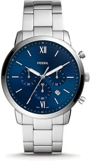 Orë dore për meshkuj Fossil Neutra Chronograph, e argjendtë