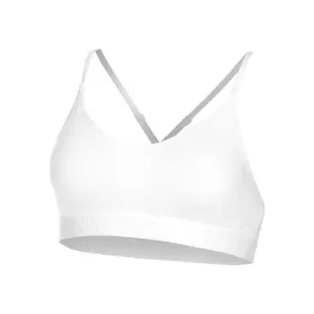 Top sportiv Nike Indy Light Support, mbështetje e lehtë, i bardhë