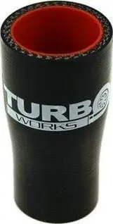 Reduktor drejt silikoni TurboWorks Pro, 25mm në 38mm, i zi