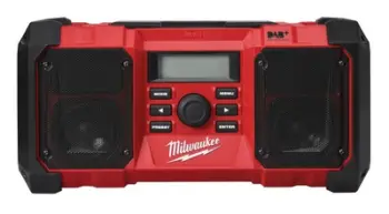 Radio portative Milwaukee M18 JSR DAB+, DAB+, me bateri M18, e kuqe
