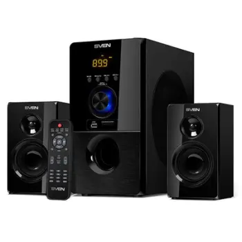 Altoparlantë kompjuterikë Sven SV-013233, sistem 2.1, 55W RMS, me Bluetooth, i zi
