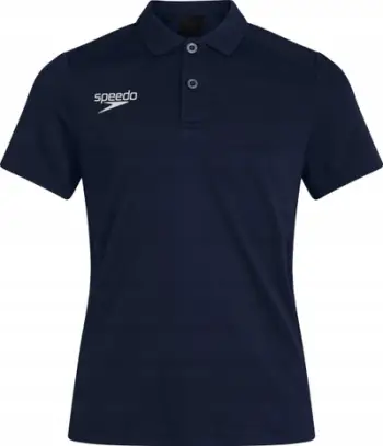 Bluzë polo unisex Speedo Club Dry JM, poliestër, tharje e shpejtë, blu navy
