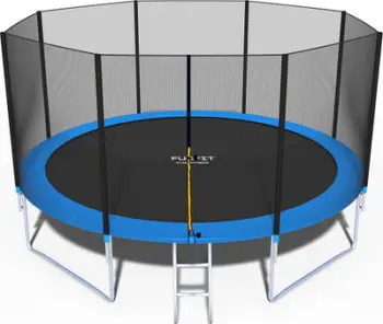 Trampolinë me rrjetë të jashtme Funfit Garden, 14", 435cm, e zezë
