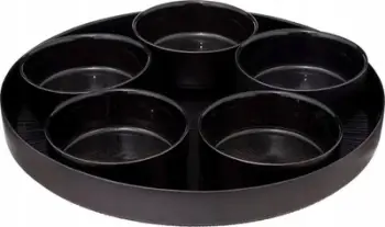 Set servirje snack Secret de Gourmet Astra, xham, me tabaka 34 cm, transparent