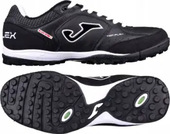 Këpucë futbolli turf Joma Top Flex 2121, lëkurë, për Orlik, të zeza
