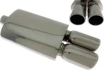 Marmitë sportive TurboWorks Sports Muffler, 2x90 mm, hyrje 2.5", inox