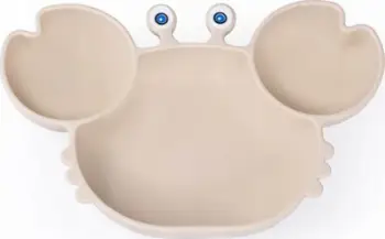 Pjatë për fëmijë Dumel Crab, me 3 ndarje, bezhë