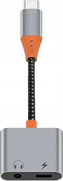 Përshtatës audio WiWU LT10, Type C në Type C dhe 3.5mm, gri