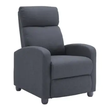 Fotel relax DROSEN HM3299.01, mekanizëm recliner, pëlhurë, gri