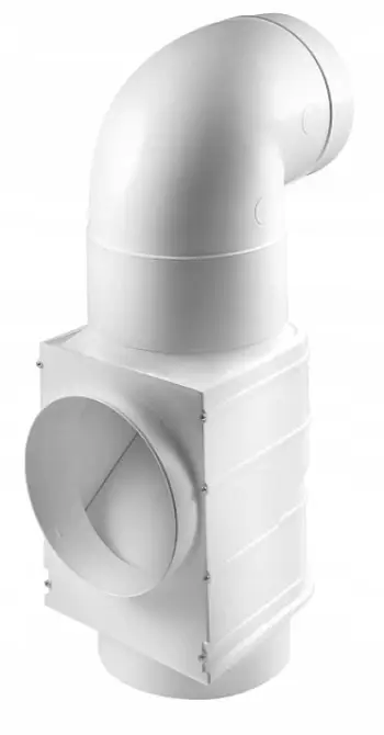 Sistem ventilimi hibrid Awentis Economy Fi125, Ø125mm, për kuzhinë, i bardhë
