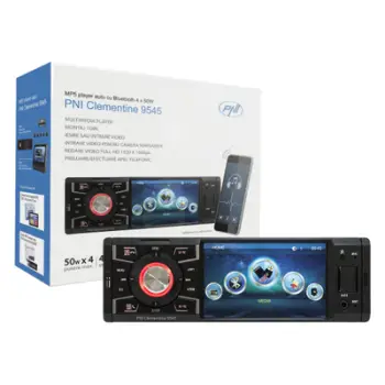 Radio MP5 për makinë Clementine 9545, 1DIN, ekran 4", Bluetooth, 50W x4