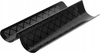 Tepsi bagetash Kaiser 23.0065.1354, 2 kanale, 40 x 20 cm, e zezë