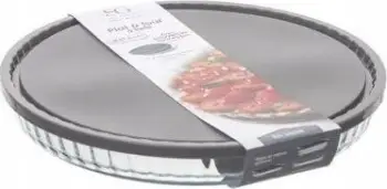 Enë pjekjeje Secret of Gourmet, qelq rezistent ndaj nxehtësisë, me kapak, transparente