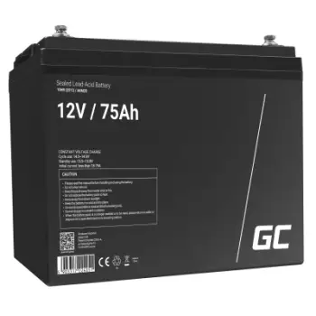 Bateri AGM Green Cell AGM25, 12V, 75Ah, e zezë