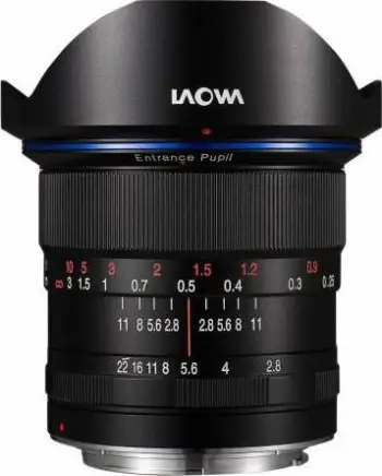 Objektiv Laowa 12mm f/2.8 Zero D, për Nikon F, i zi