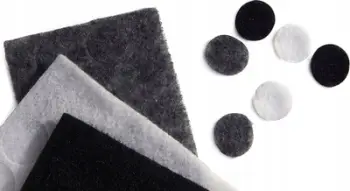 Aksesor për mikrofon lavalier Rycote Undercovers, set me ngjitëse dhe disqe, i bardhë gri dhe i zi