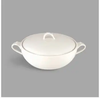 Terrinë për supë RAK Porcelain Anna ANSD26, 2.5L, porcelan, ivory