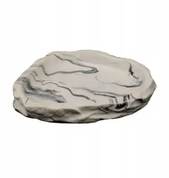 Pjatë terrariumi Terra Natura, imitim guri, 15cm, gri