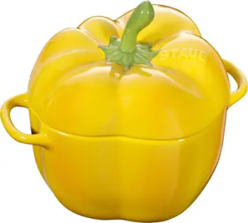 Tenxhere qeramike STAUB Mini Cocotte Paprika, 450 ml, rezistente ndaj nxehtësisë, e verdhë