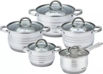 Set tenxheresh inox Klausberg KB-7697, 10 pjesë, 2.1 deri 6.6L, argjendtë