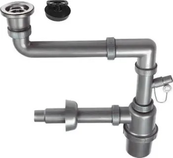 Sifon lavamani UN Sink Siphon 1 Bowl, për 1 lavaman, plastik, i bardhë