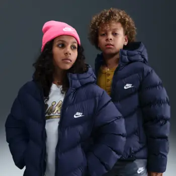 Xhaketë puffer për vajza Nike All Day Play Therma FIT, Therma FIT, kundër ujit