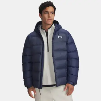 Xhaketë Under Armour Sportswear Down Jacket, për meshkuj, L, blu Academy dhe e bardhë